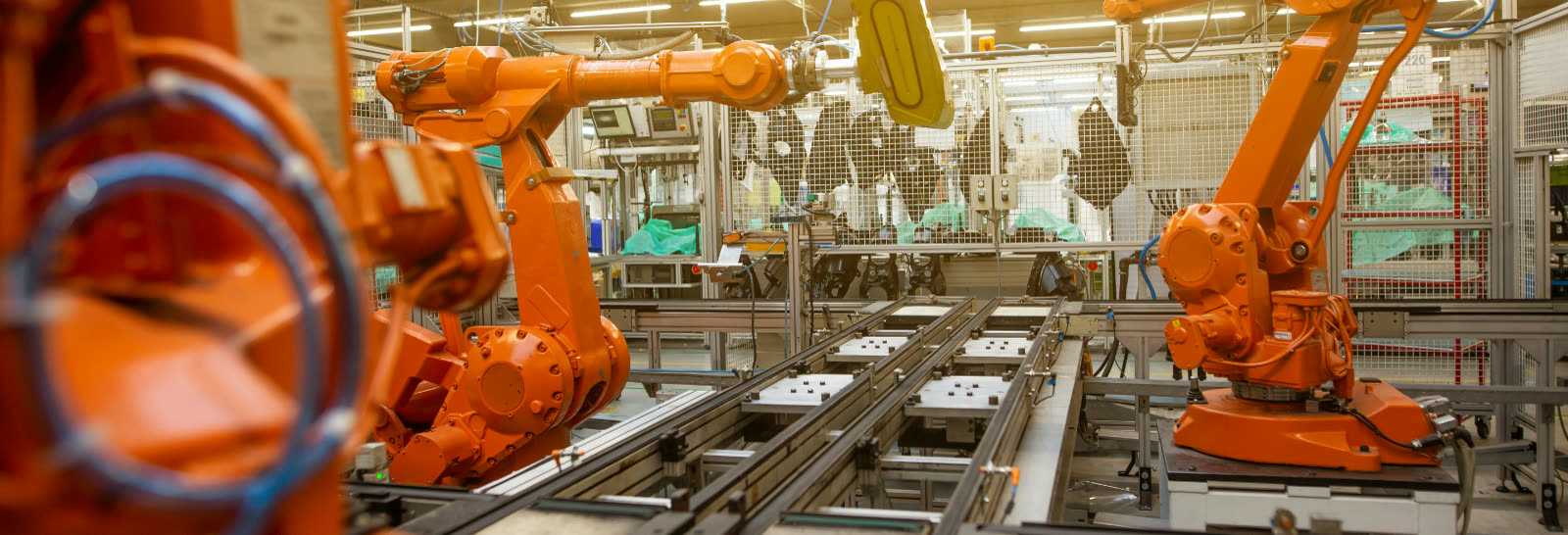 Industry – manufacturing line with robots